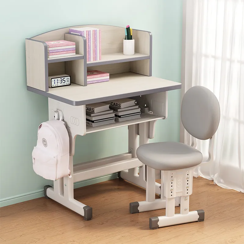 Dual-Column Qimeng Series Desk Set with Sponge Chair