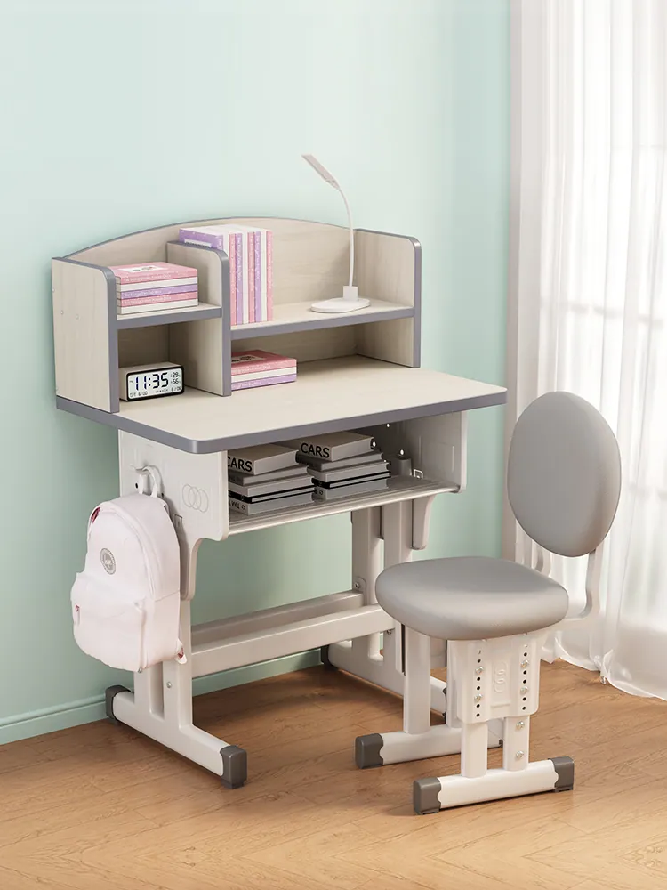 Dual-Column Xueba Series Desk Set with Sponge Chair